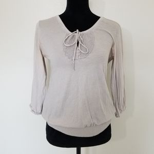 Mystree grey blouse with embroidered detail size S